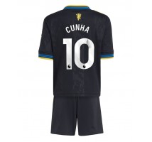 Manchester United Matheus Cunha #10 Koszulka Trzecia dzieci 2025-26 Krótki Rękaw (+ krótkie spodenki)